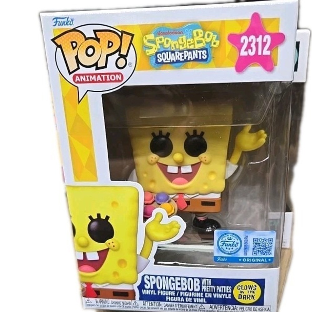 Funko Pop! Vinyl: Nickelodeon - SpongeBob with Pretty Patties (Glow) New In Box.